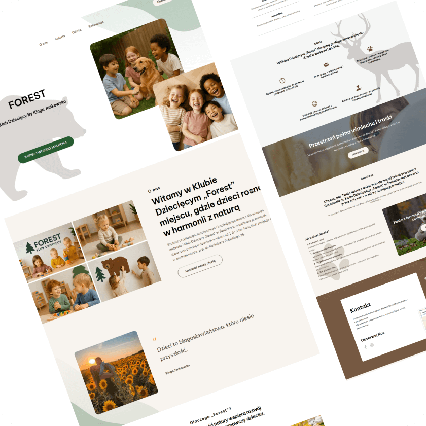Strona internetowa Żłobka forest
